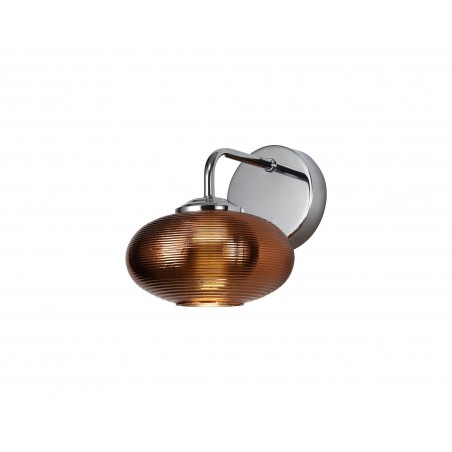 Azure Wall Light Switched, 1 x 8W LED, 4000K, Copper/Polished Chrome, 3yrs Warranty DELight - 1