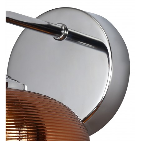 Azure Wall Light Switched, 1 x 8W LED, 4000K, Copper/Polished Chrome, 3yrs Warranty DELight - 4