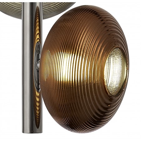 Azure Multiple Pendant, 3 x 8W LED, 4000K, Smoked, Copper & Champagne/Polished Chrome, 3yrs Warranty DELight - 7