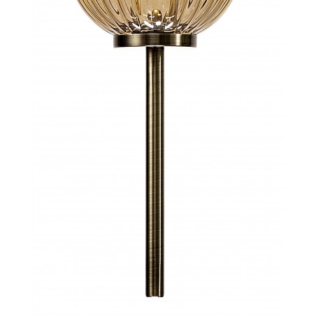 Castor Pendant, 3 x G9, Antique Brass/Smoked & Amber Glass DELight - 8