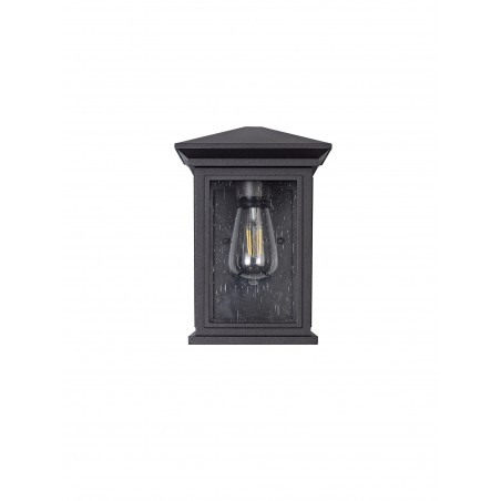 Loxo Flush Wall Lamp, 1 x E27, IP54, Anthracite/Clear Seeded Glass, 2yrs Warranty DELight - 5