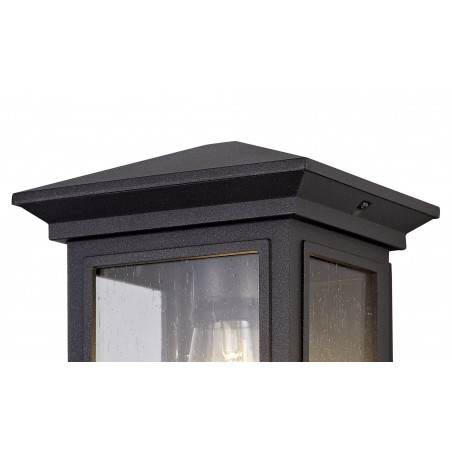 Loxo Flush Wall Lamp, 1 x E27, IP54, Anthracite/Clear Seeded Glass, 2yrs Warranty DELight - 6