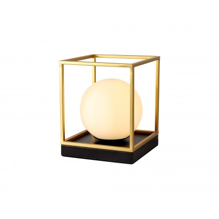 Meda Table Lamp, 1 Light E14, Matt Black/Painted Gold DELight - 1
