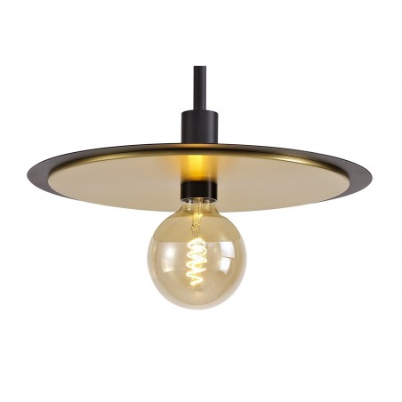 Deva Single 3 In1 Ceiling Flush, Semi-Fush & Pendant Light, 1 Light Adjustable E27, Black/Gold DELight - 16