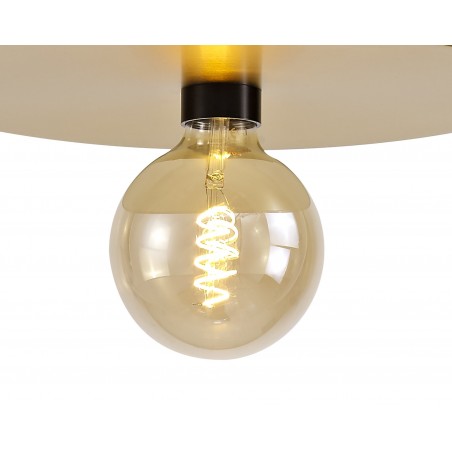 Deva Single 3 In1 Ceiling Flush, Semi-Fush & Pendant Light, 1 Light Adjustable E27, Black/Gold DELight - 19