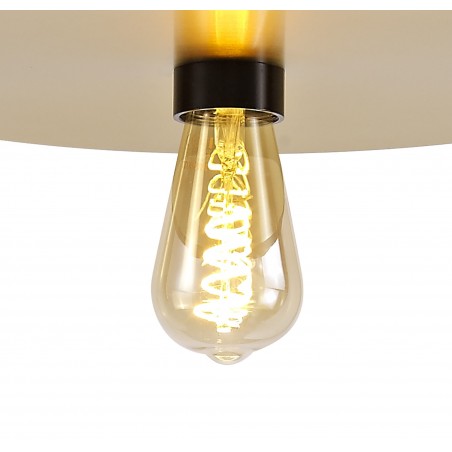 Deva Single 3 In1 Ceiling Flush, Semi-Fush & Pendant Light, 1 Light Adjustable E27, Black/Gold DELight - 20