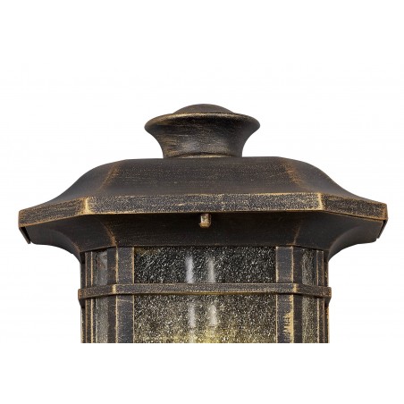 Norma Half Wall Lamp, 1 x E27, Brushed Black Gold/Seeded Glass, IP54, 2yrs Warranty DELight - 6