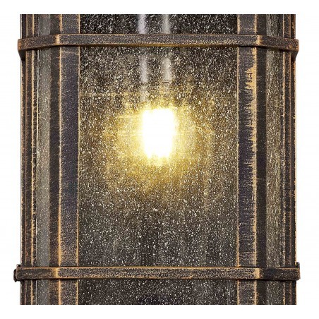 Norma Half Wall Lamp, 1 x E27, Brushed Black Gold/Seeded Glass, IP54, 2yrs Warranty DELight - 7