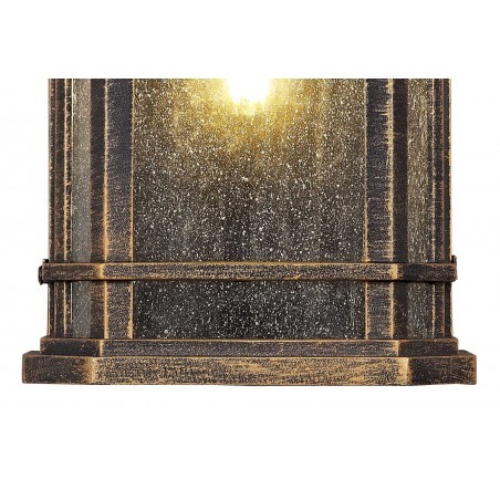 Norma Half Wall Lamp, 1 x E27, Brushed Black Gold/Seeded Glass, IP54, 2yrs Warranty DELight - 8