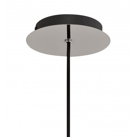 Nebulla Single Pendant, 1 Light Adjustable E27, Black/Smoke Fade Glass DELight - 6