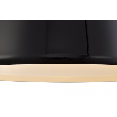 Celeste Single Large Pendant, 1 Light Adjustable E27, Gloss Black/Gloss White DELight - 8