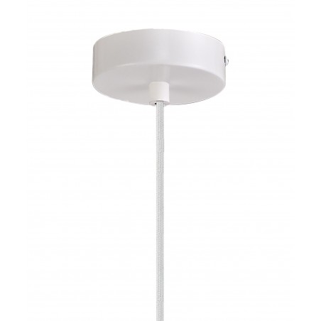 Celeste Single Large Pendant, 1 Light Adjustable E27, Gloss White/Gloss White DELight - 5