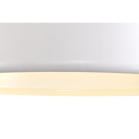 Celeste Single Large Pendant, 1 Light Adjustable E27, Gloss White/Gloss White DELight - 9