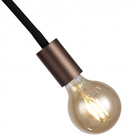 Midas Flexible Ceiling 1 Light E27, Satin Black/Brushed Copper DELight - 10