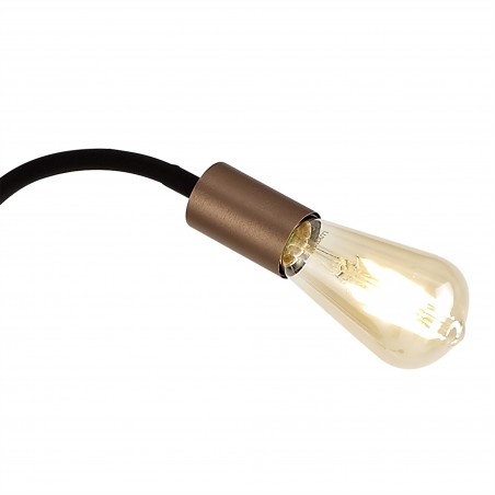Midas Flexible Floor Lamp, 3 Light E27, Satin Black/Brushed Copper DELight - 11