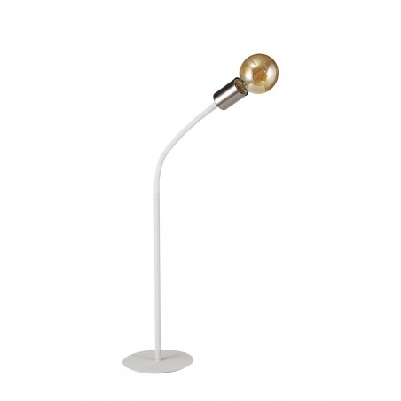 Midas Flexible Table Lamp, 1 Light E27 Satin White/Satin Nickel DELight - 4