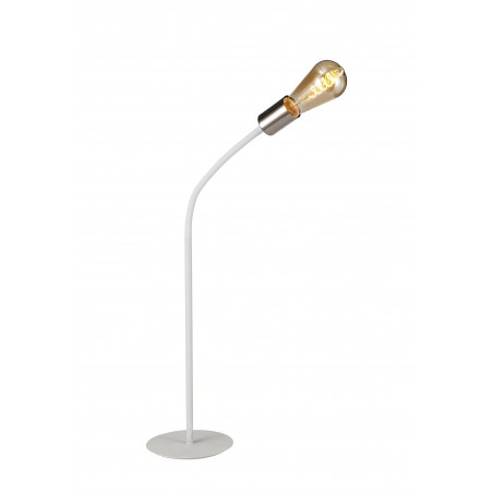 Midas Flexible Table Lamp, 1 Light E27 Satin White/Satin Nickel DELight - 5