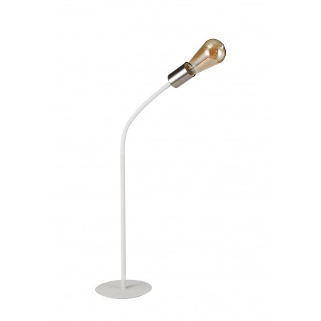 Midas Flexible Table Lamp, 1 Light E27 Satin White/Satin Nickel DELight - 6