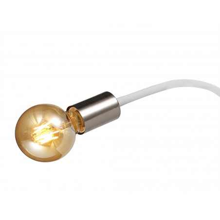 Midas Flexible Table Lamp, 1 Light E27 Satin White/Satin Nickel DELight - 9