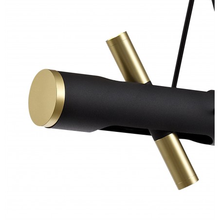 Apus Linear Pendant , 4 x 2W LED, 3000K, 1120lm, Sand Black, Gold, 3yrs Warranty DELight - 10