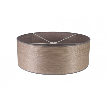 Onyx Round, 600 x 210mm Wood Effect Shade, Grey Oak/White Laminate DELight - 1