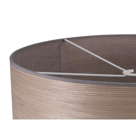 Onyx Round, 600 x 210mm Wood Effect Shade, Grey Oak/White Laminate DELight - 5