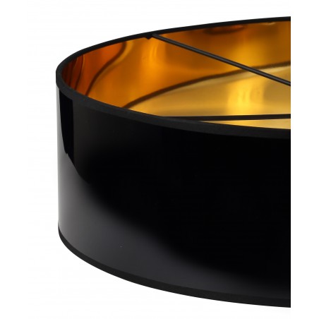 Onyx Round, 600 x 150mm Shade, Gold/Black DELight - 4