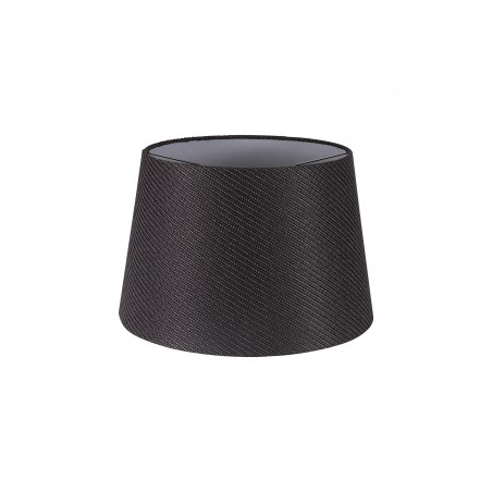 Onyx Round, 320/400 x 260mm Fabric Shade, Charcoal Grey/White Laminate DELight - 1