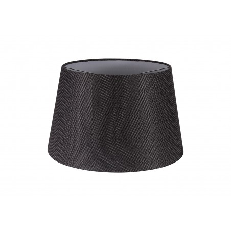 Onyx Round, 350/450 x 280mm Fabric Shade, Charcoal Grey/White Laminate DELight - 1