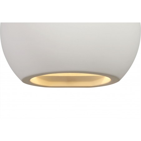 Emma Round Ball Up & Down Wall Lamp, 1 x G9, White Paintable Gypsum DELight - 4