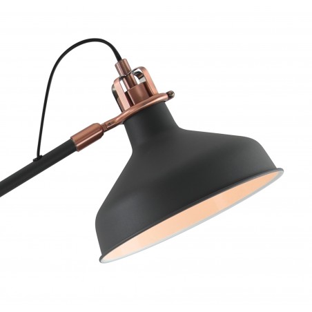 Hydra Adjustable Floor Lamp, 1 x E27, Sand Black/Copper/White DELight - 5