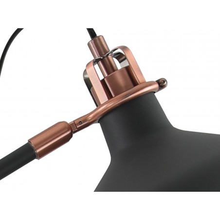 Hydra Adjustable Floor Lamp, 1 x E27, Sand Black/Copper/White DELight - 7