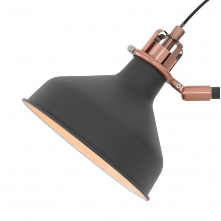 Hydra Adjustable Wall Lamp Switched, 1 x E27, Sand Black/Copper/White DELight - 5