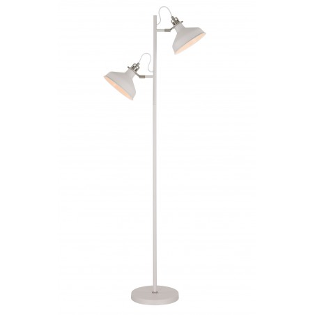 Hydra Floor Lamp, 2 x E27, Sand White/Satin Nickel/White DELight - 1