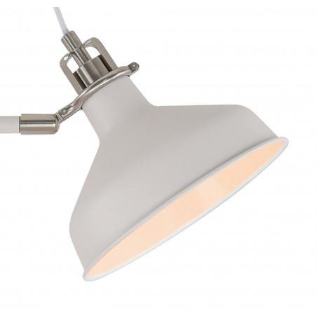 Hydra Floor Lamp, 2 x E27, Sand White/Satin Nickel/White DELight - 6