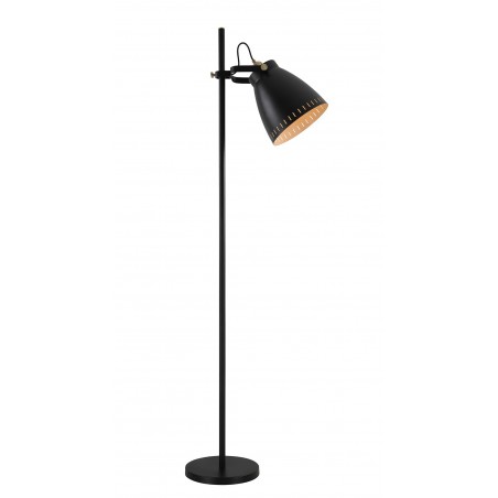 Pavo Adjustable Floor Lamp, 1 x E27, Matt Black/Antique Brass/Khaki DELight - 1