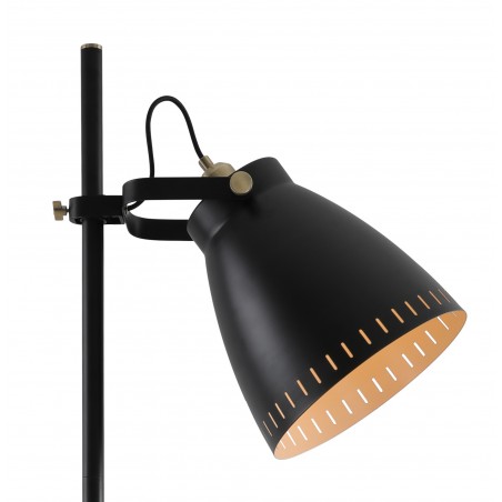Pavo Adjustable Floor Lamp, 1 x E27, Matt Black/Antique Brass/Khaki DELight - 5