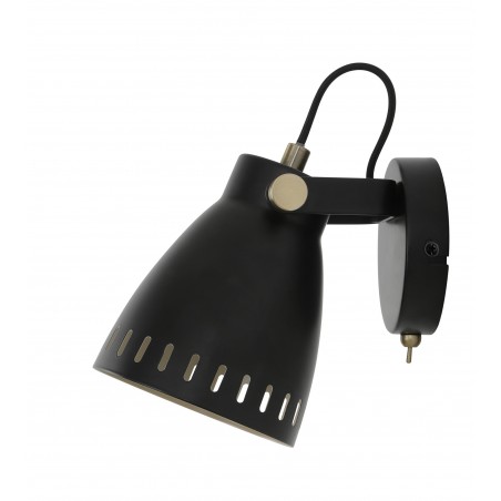 Pavo Adjustable Wall Lamp, 1 x E27, Matt Black/Antique Brass/Khaki DELight - 3