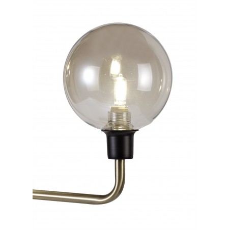 Gala Table Lamp, 2 Light G9, Matt Black/Antique Brass/Cognac Glass DELight - 5