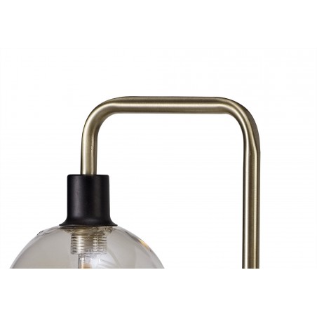 Gala Table Lamp, 2 Light G9, Matt Black/Antique Brass/Cognac Glass DELight - 6