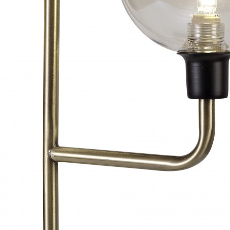 Gala Table Lamp, 2 Light G9, Matt Black/Antique Brass/Cognac Glass DELight - 7