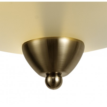 Saman Semi-Flush Ceiling, 3 Light E27, Antique Brass/Frosted Glass DELight - 6