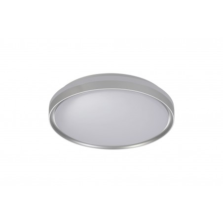 Miranda Ceiling 39cm, 1 x 24W LED, 3 Step-Dimmable, 3000K, 1000lm, IP44, Silver/White Acrylic, 3yrs Warranty DELight - 3