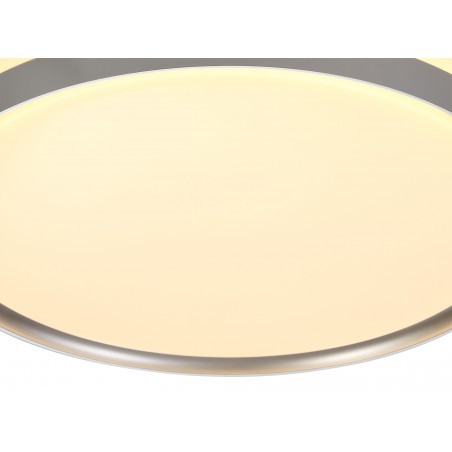 Miranda Ceiling 39cm, 1 x 24W LED, 3 Step-Dimmable, 3000K, 1000lm, IP44, Silver/White Acrylic, 3yrs Warranty DELight - 5