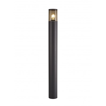 Divina 90cm Post Lamp 1 x E27, IP54, Anthracite/Smoked, 2yrs Warranty DELight - 1