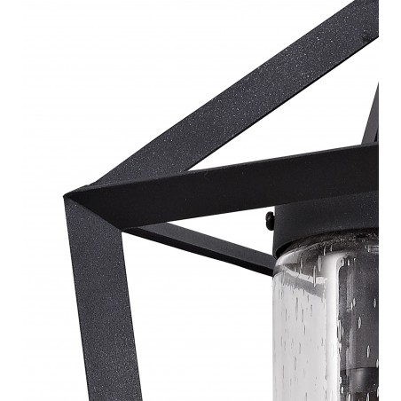 Vela Down Wall Lamp, 1 x E27, IP54, Anthracite/Clear Rain Drop Effect Glass, 2yrs Warranty DELight - 5