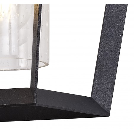 Vela Down Wall Lamp, 1 x E27, IP54, Anthracite/Clear Rain Drop Effect Glass, 2yrs Warranty DELight - 8