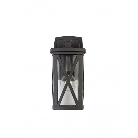 Sirius Down Criss Cross Wall Lamp, 1 x E27, IP54, Anthracite/Clear Glass, 2yrs Warranty DELight - 5