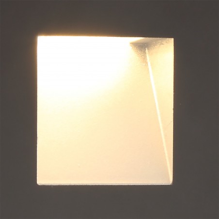 Notus Recessed Square Wall Lamp, 1 x 1.8W LED, 3000K, 70lm, IP65, Black, 3yrs Warranty DELight - 5