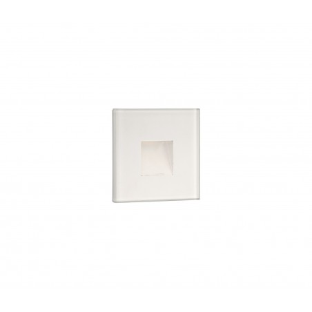 Notus Recessed Square Wall Lamp, 1 x 1.8W LED, 3000K, 70lm, IP65, White, 3yrs Warranty DELight - 3